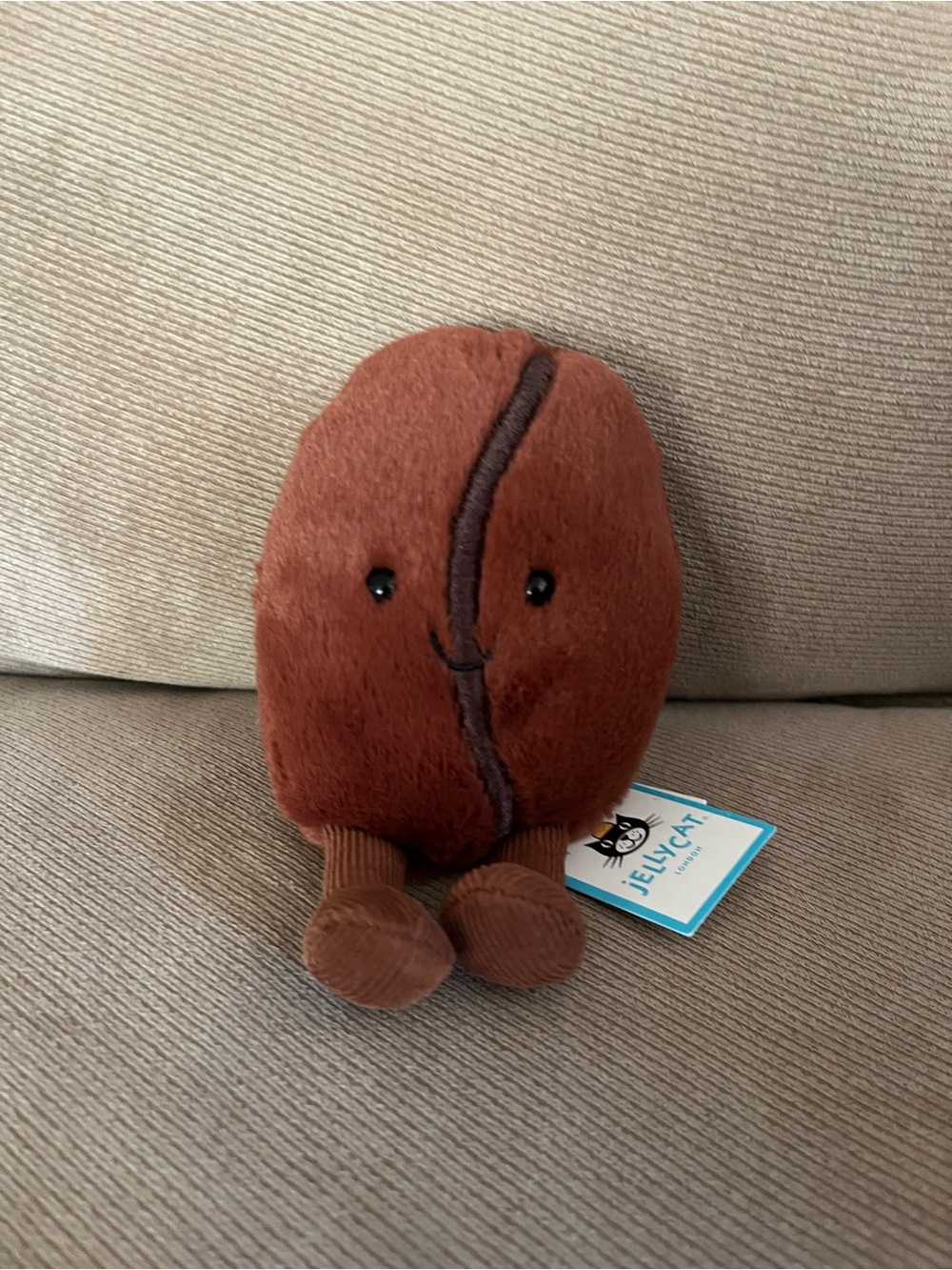 Jellycat Amuseables Coffee Bean Small Plush Stuffed Animal NWT